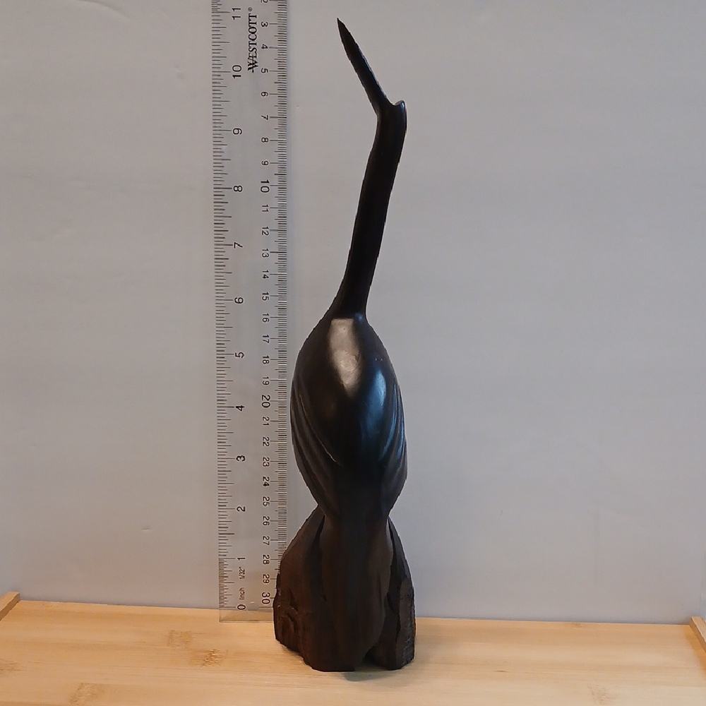 Carved Wooden Bird Sculpture